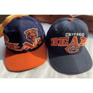 Vintage Chicago Bears Hats Lot (2)‎ Wool SnapBack Starter Tri Power & Eastport